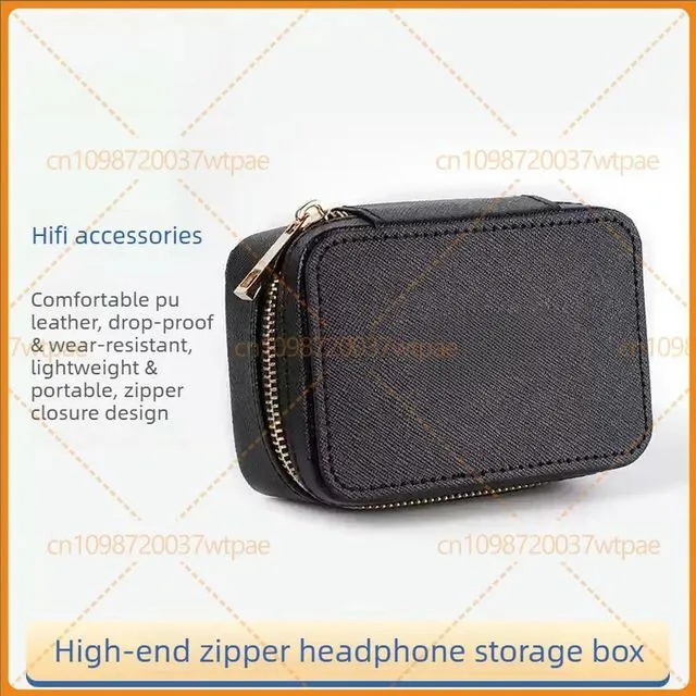 Main image of For NICEHCK Square Zipper Earphone Case Shockproof Wired Earbuds Box