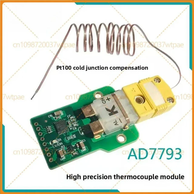 Main image of For AD7793 High Precision K-Type Thermocouple Temperature Acquisition Module PT100 Cold Junction Compensation