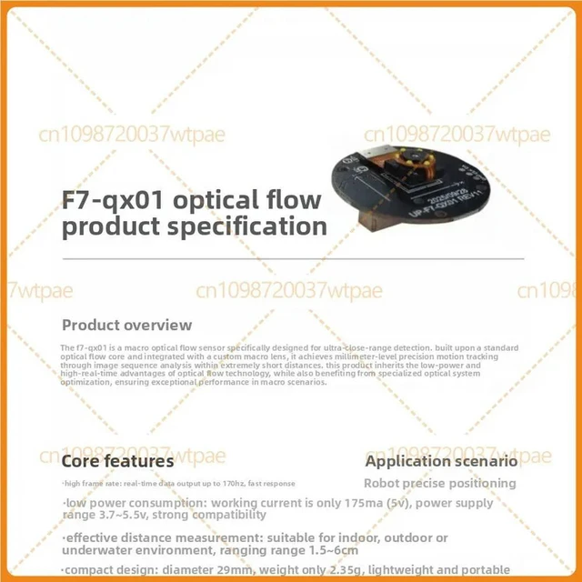 Alt view image 3 of 6 - For UPF7QX01 Macro Optical Flow Sensor Module, Upix Protocol, Indoor Outdoor Precise Positioning For Robot