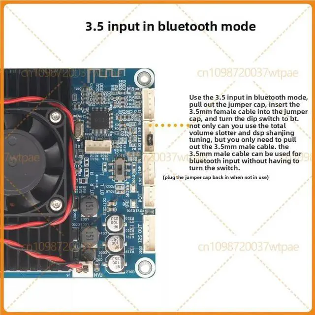 Alt view image 3 of 6 - For BDM8 TPA3255 Bluetooth 5.3 Amplifier Board 2×300W High Power DSP Amplifier For Industrial Robots