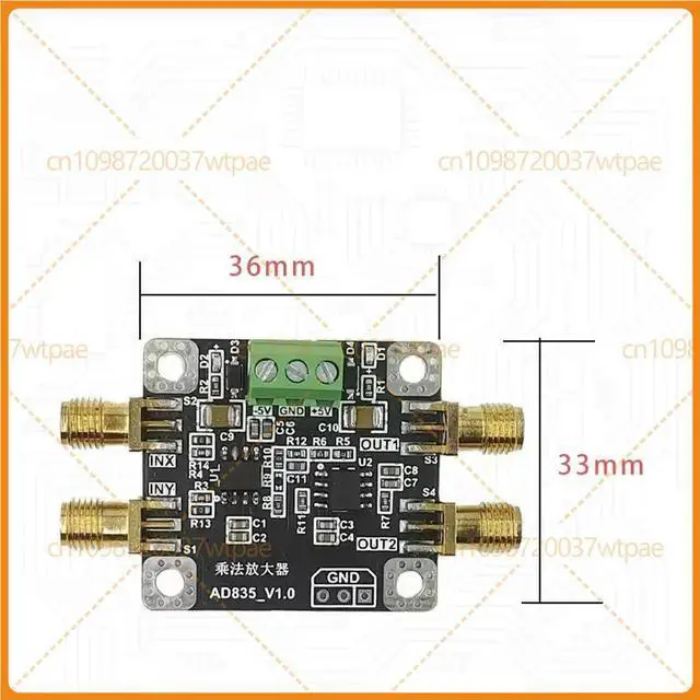 Alt view image 3 of 6 - For AD835 Four-Quadrant Multiplier Amplifier Module, Broadband Mixer Modem with Post Amplifier