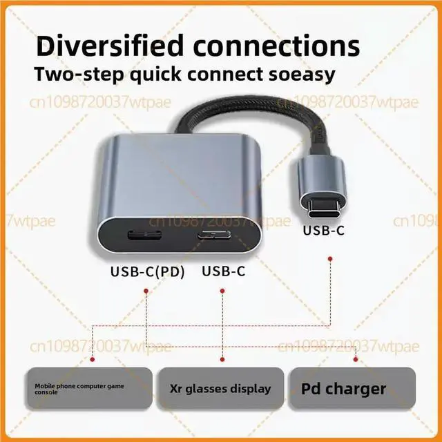 Alt view image 2 of 3 - For HDMI to TypeC Adapter Converter for RayNeo AR Glasses GOOVIS Glasses