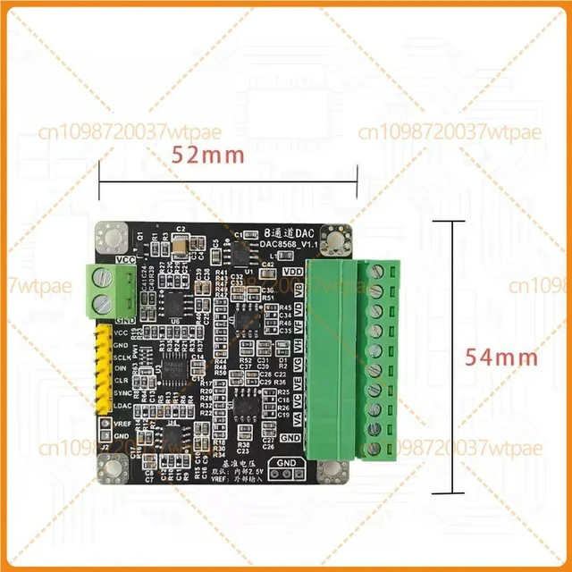 Alt view image 3 of 3 - For DAC8568 8Channel 16Bit HighPrecision DAC Converter Module, Adjustable ±5V Output