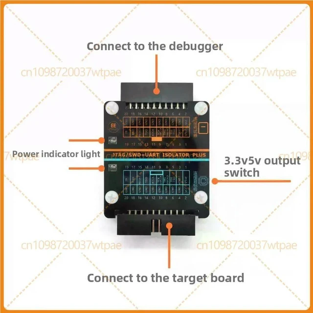 Alt view image 2 of 3 - For EKD04Emulator Isolation PLUS High Voltage Isolation Adapter Board,JTAG SWD Serial Port,for JLink STLink DAPLink