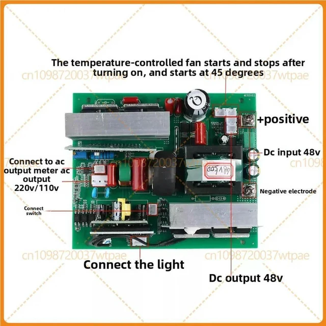 Alt view image 2 of 3 - For 500W Pure Sine Wave Inverter, DC48V To AC220V High Power Module For Car Home Outdoor Stall Use