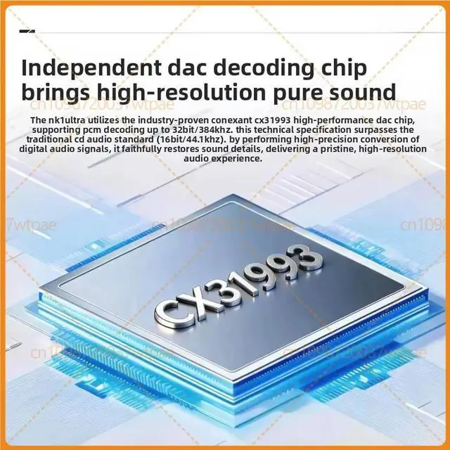 Alt view image 3 of 3 - For NICEHCK NK1Ultra DAC Audio Adapter Dual Chip Digital Decoding Earphone Dongle
