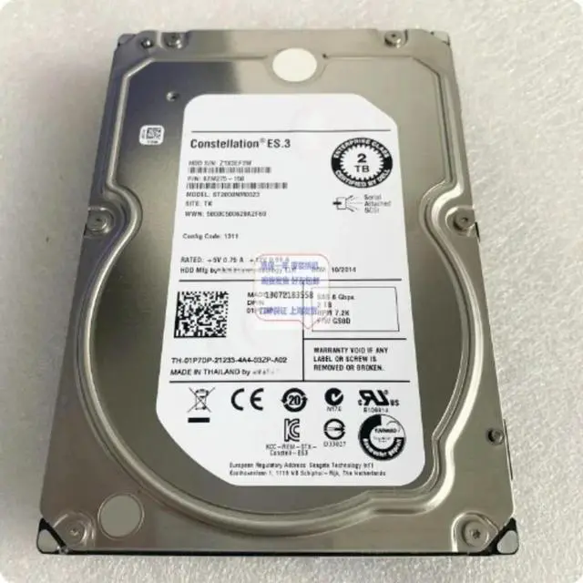 Alt view image 2 of 3 - For Constellation ES.3 ST2000NM0023 9ZM275-150 1P7DP 2TB Server Hard Drive Replacement Parts