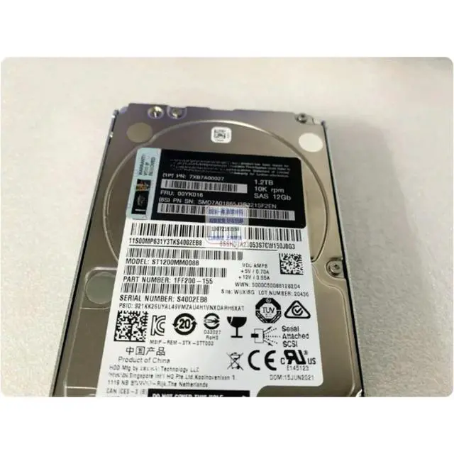 Alt view image 3 of 3 - For 7XB7A00027 00YK016 1.2TB 10K 12G SAS 2.5 Inch Server Hard Drive For SR650 Replacement Parts