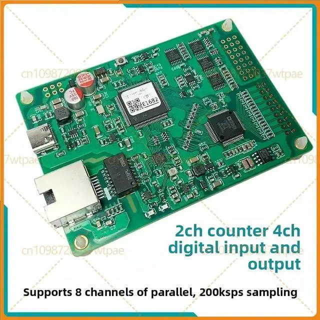 Alt view image 3 of 3 - For E1682 Ethernet Data Acquisition Card 8 Channel 16Bit 200Ksps Parallel Sampling ±5V ±10V Input