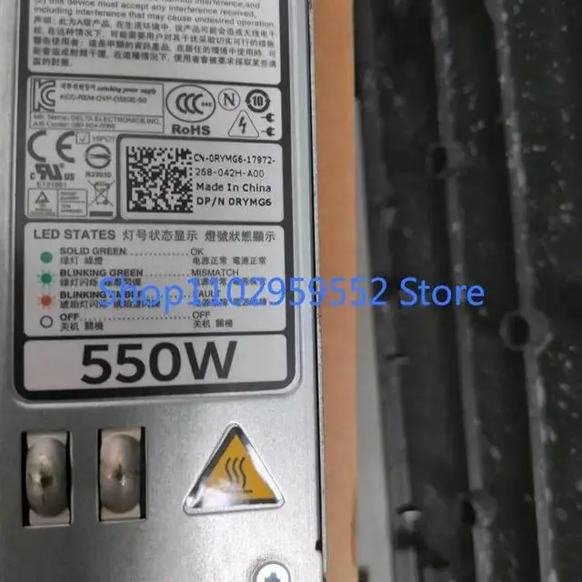 Alt view image 3 of 4 - 1Pcs for R320 R420 server 550W power supply 0RYMG6