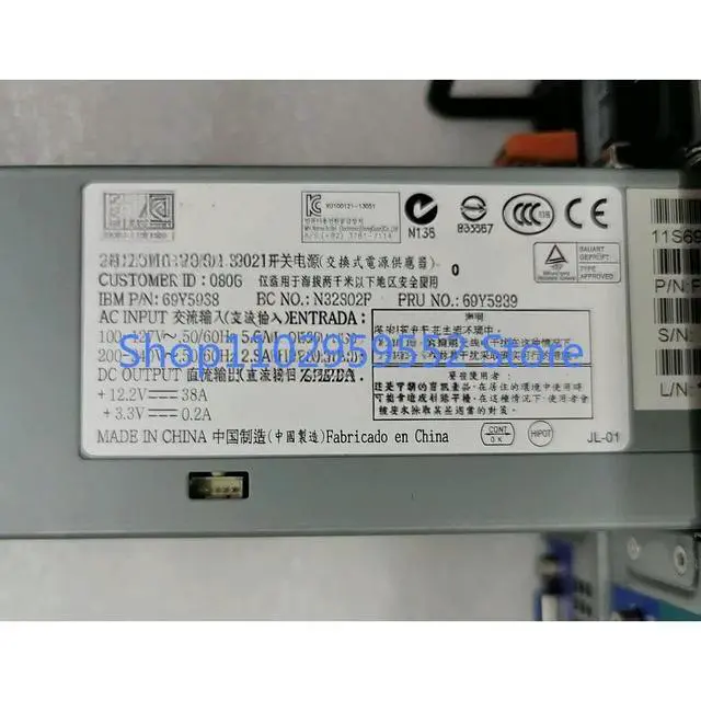 Alt view image 2 of 2 - 1Pcs for X3250M4 X3250M5 X3530M4 460W power supply 69Y5906 69Y5907 69Y5939