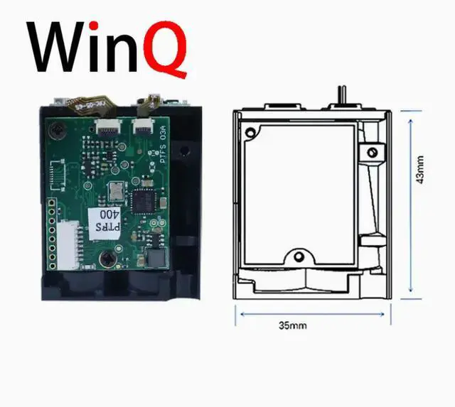 Alt view image 5 of 6 - 200 meter distance measurement 905 invisible light woodworking measuring instrument 400 meter RS232 line laser measuring sensor