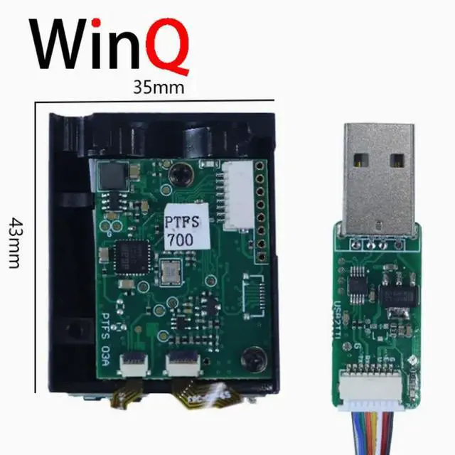 Alt view image 4 of 6 - USB LiDAR 100 meter outdoor building measurement module, 100Hz high-frequency laser ranging sensor
