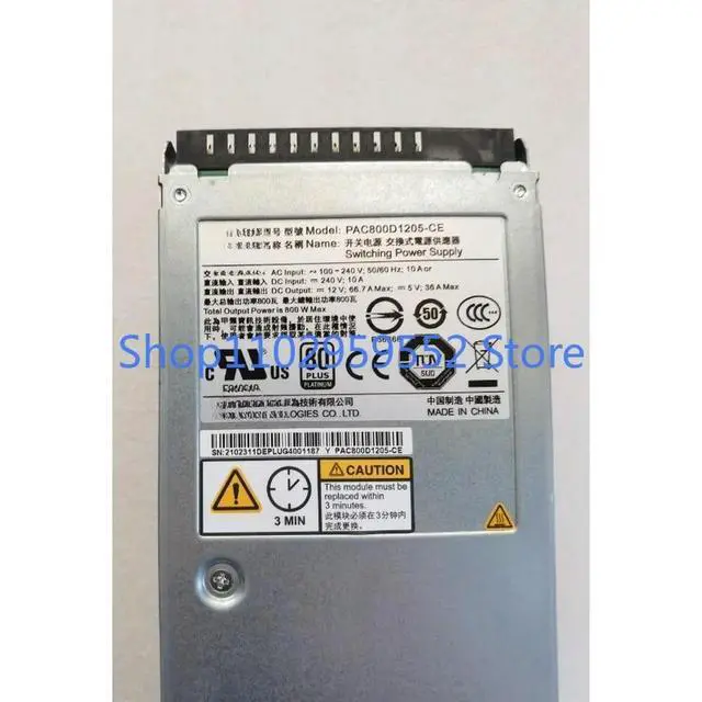 Alt view image 4 of 4 - 1pcs for S5300V3 V5 02311DEP PAC800D1205-CE 800W AC Power Supply