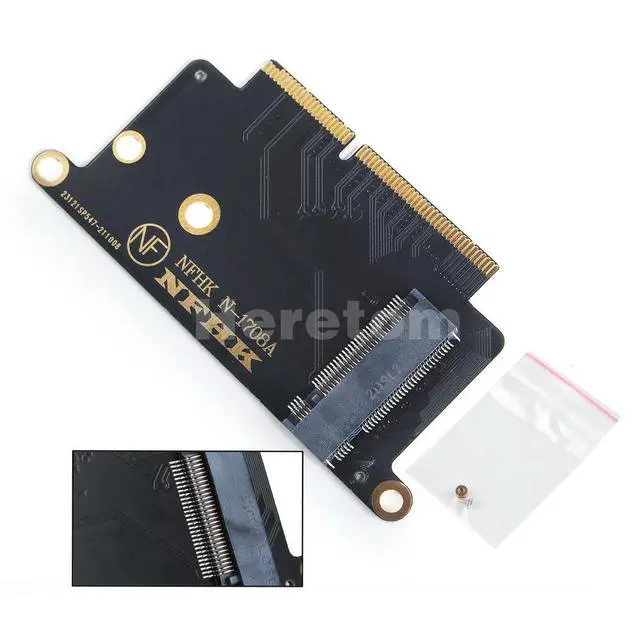Alt view image 4 of 6 - A1708 NVME Adapter for Macbook NVMe PCI Express PCIE to M.2 SSD Adapter Card N-1708A for Macbook Pro Retina 13" A1708 2016 2017