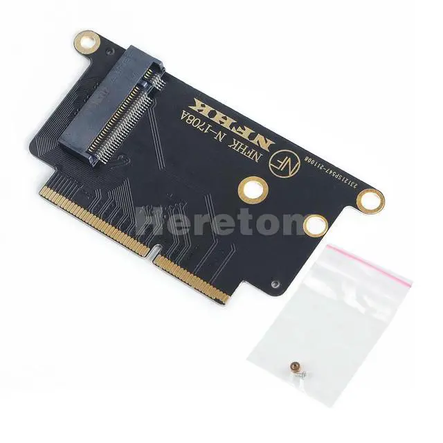 Alt view image 6 of 6 - A1708 NVME Adapter for Macbook NVMe PCI Express PCIE to M.2 SSD Adapter Card N-1708A for Macbook Pro Retina 13" A1708 2016 2017