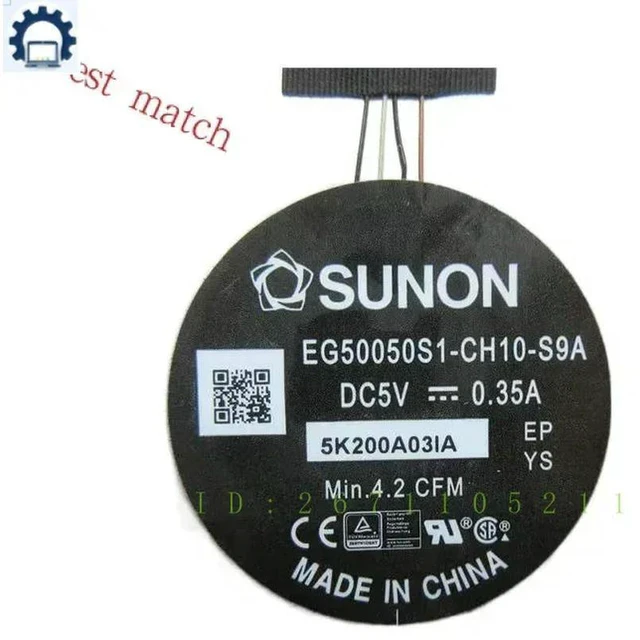 Alt view image 6 of 6 - FORLaptop CPU Cooling Fan For Latitude 14-inch 11th Gen 5420 0HX40M EG50050S1-CH10-S9A DC5V 0.35A