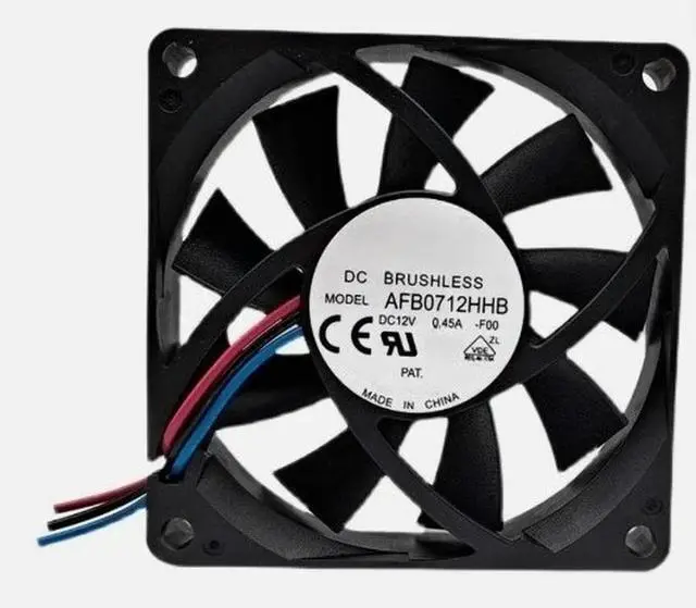 Alt view image 4 of 6 - AFB0712HHB-F00 DC12V 0.45A 4300RPM 3 wire axial cooling fan Fast delivery