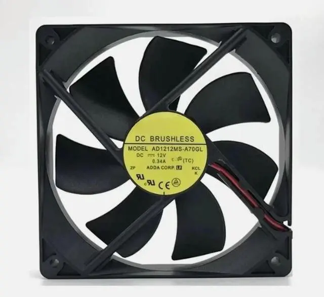 Alt view image 4 of 6 - AD1212MS-A70GL DC 12V 0.34A 2pin Chassis Cooling Fan Fast delivery