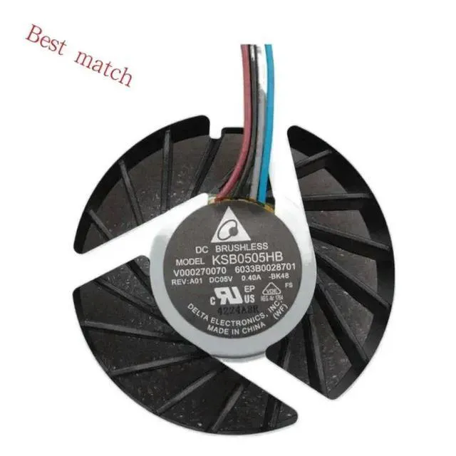 Alt view image 6 of 6 - Laptop CPU Cooling Fan For Satellite C855-S5115 L855-S5119 C50D-A C850-T03B V 000270070 KSB0505HB-BK48