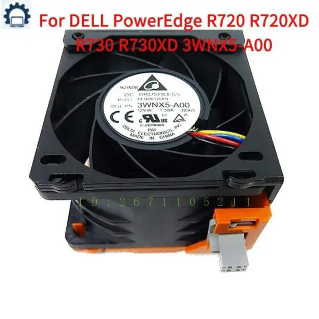 Alt view image 4 of 6 - 03RKJC 3RKJC 3WNX5 For PowerEdge R720 R720XD R730 R730XD 3WNX5-A00 12V 1.5A Server Cooling Fan Radiator