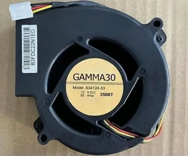 Alt view image 4 of 6 - GAMMA30 A34124-33 DC 12V 0.65A 97x97x33mm 3-Wire Server Cooling Fan Fast delivery
