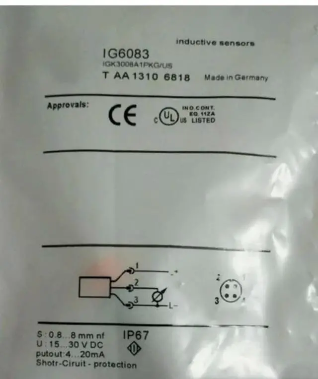 Main image of IG6083 IGK3008A1PKG/US Proximity Switch Fast delivery