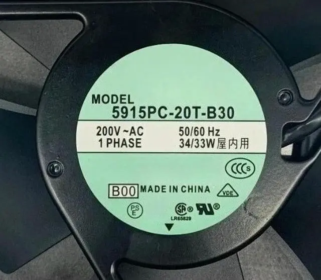 Main image of 5915PC-20T-B30 5915PC 20T B30 AC 200V 34/33W 172*150*38MM Cabinet Cooling Fan Fast delivery