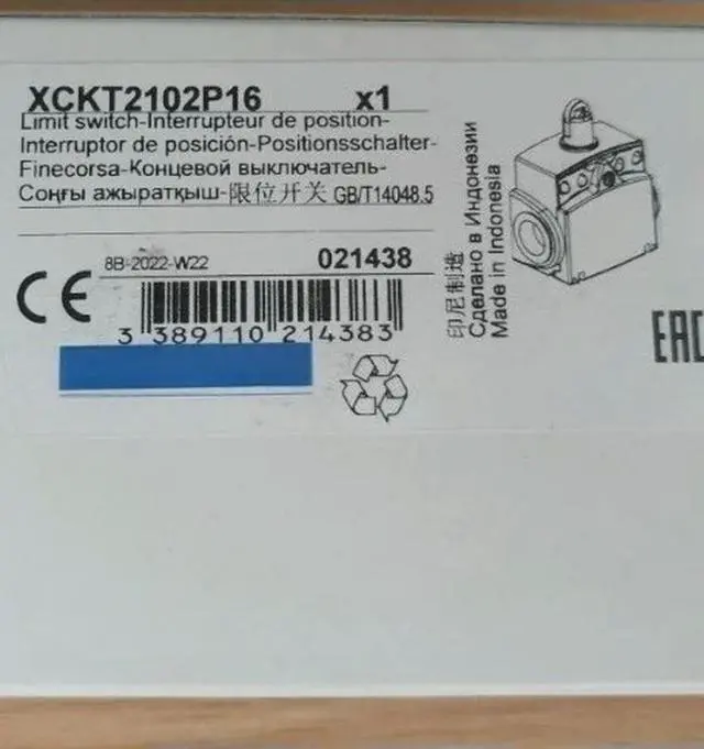 Main image of Limit switch XCKT2102P16 Limit switch, Limit switches Standard, steel roller plunger Fast delivery