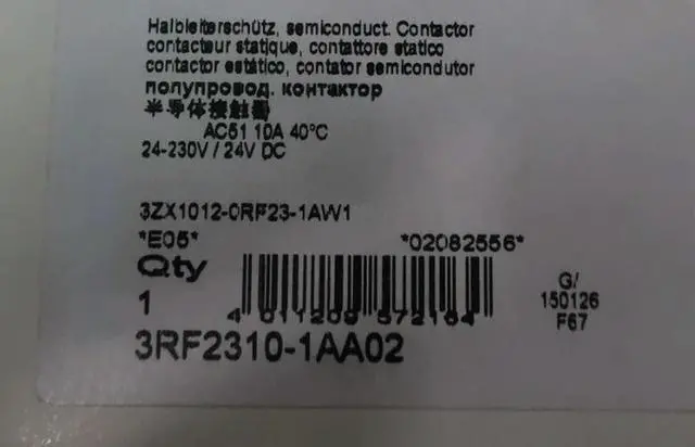 Main image of 3RF2310-1AA02 3RF2310 1AA02 Contactor 24v-dc 10a Fast Delivery