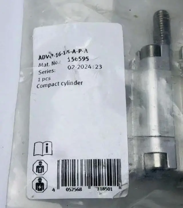 Alt view image 2 of 3 - ADVU-16-15-A-P-A Compact Pneumatic Cylinder Bore 16mm Stroke 15mm Expedited shipping