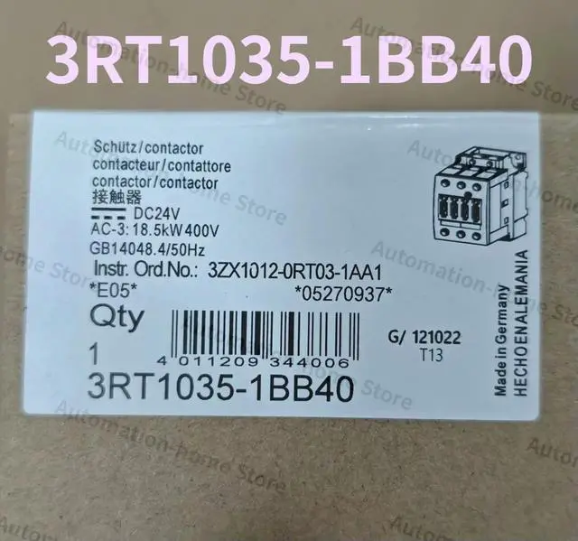 Main image of 1PCS 3RT1035-1BB40 Contactor 3RT1035 1BB40 Fast Delivery