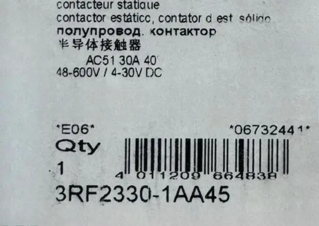 Main image of 1pcs 3RF2330-1AA45 Solid State Contactor Hot Selling Expedited shipping