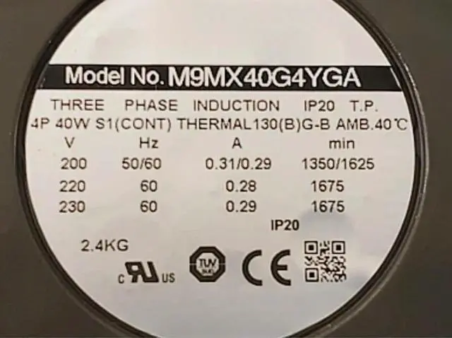 Main image of Motor 1PCS M9MX40G4YGA 40W three-phase motor 200V Expedited shipping
