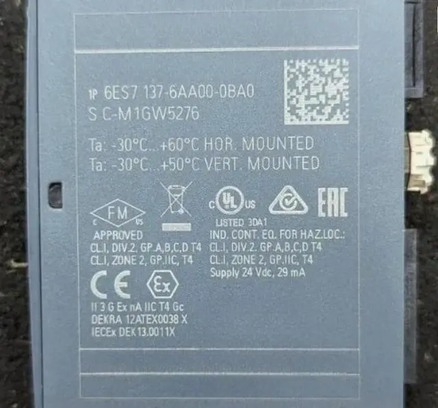 Main image of 6ES7137-6AA00-0BA0 1PCS Expedited shipping