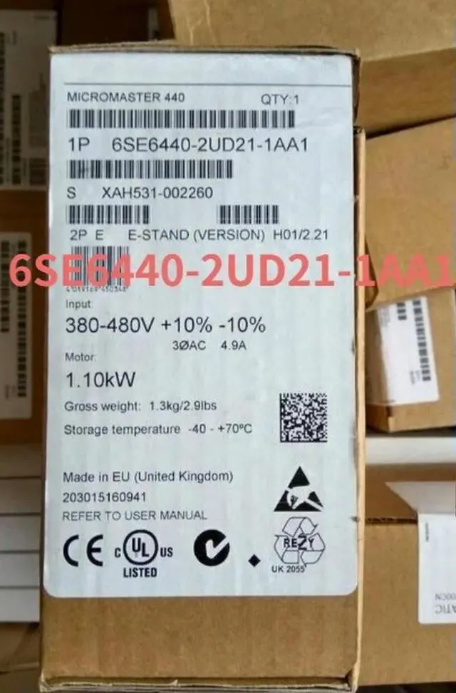 Main image of 6SE6440-2UD21-1AA1 1PCS 6SE6 440-2UD21-1AA1 in Box 1PCS Fast Delivery