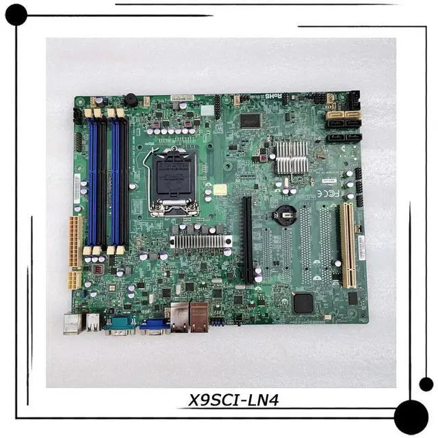 Alt view image 2 of 6 - X9SCI-LN4 For Four Gigabit LAN Card Server ATX Motherboard 1155 C204 Xeon E3-1200 v2 Series 2/3rd Gen Core i3