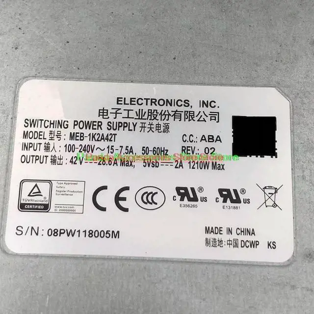 Main image of For DELTA Switching Power Supply 36-47.8VDC MEB-1K2A42T 42V28.6A1210W