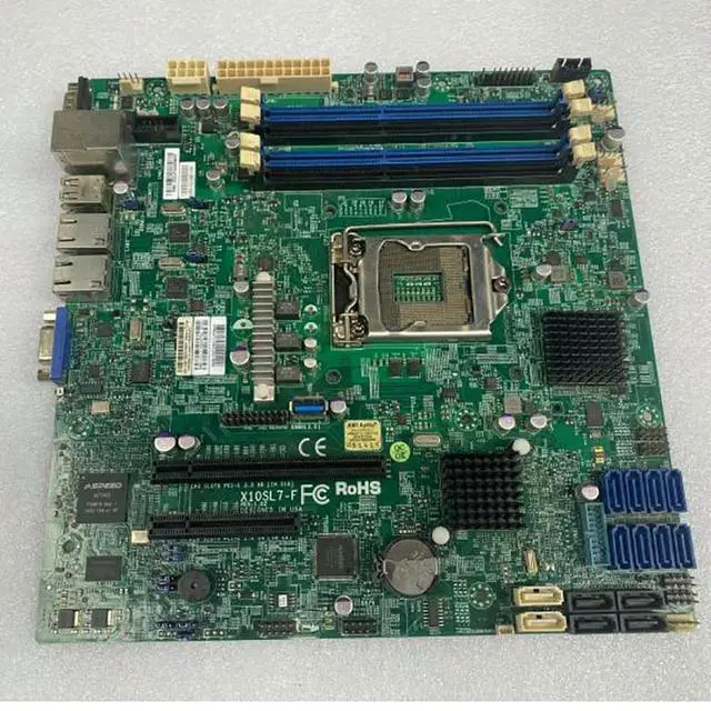 Alt view image 3 of 3 - X10SL7-F For Server microATX Motherboard LGA 1150 C222 Support E3-1200 v3/v4 DDR3 PCI-E 3.0 Tested