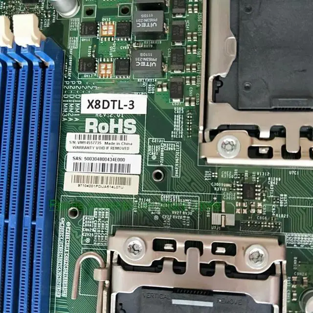 Alt view image 2 of 3 - X8DTL-3 For Dual 1366-pin LGA Sockets Server Workstation Motherboard Onboard 8-port SAS Supports Independent Display
