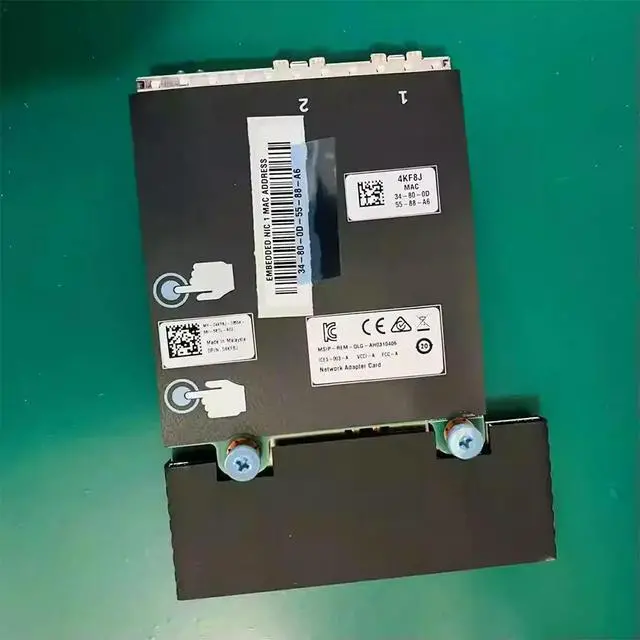 Alt view image 3 of 3 - Stable Performance SFP28 QLogic QL41262 25/10GbE Dual Port 10GbE Fibre Optic Network Card Embedded Daughtercard 04KF8J 4KF8J