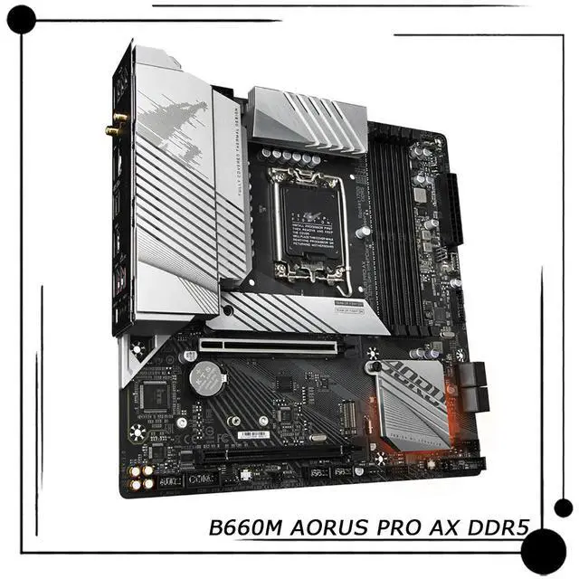 Alt view image 2 of 3 - For LGA1700 Support 12th CPU 4*DDR5 128GB Micro ATX Desktop Motherboard B660M PRO AX DDR5