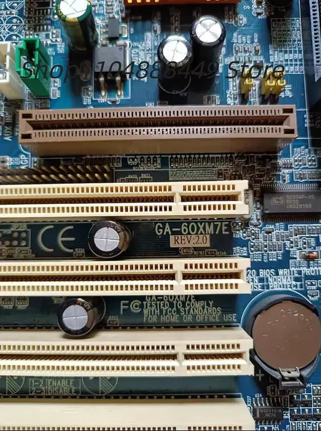 Alt view image 2 of 2 - GA-60XM7E REV :2.0 370 motherboard
