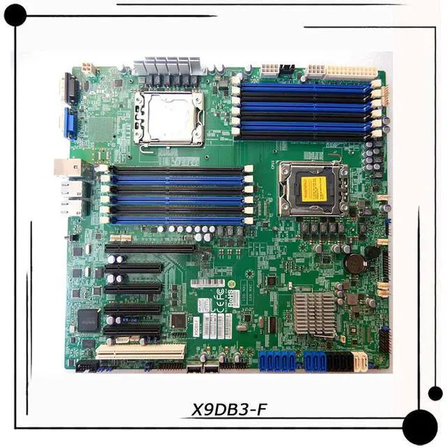 Alt view image 2 of 3 - X9DB3-F For Server Motherboard LGA 1356 Support C606 DDR3 Xeon Processor E5-2400 and E5-2400 v2 100% Tested Fast Ship