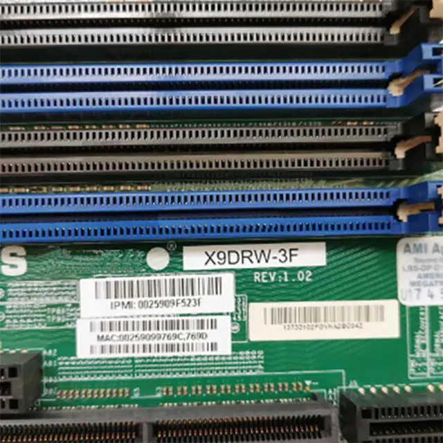 Alt view image 2 of 3 - X9DRW-3F For Two-way Server ATX Motherboard LGA 2011 C606 DDR3 Xeon E5-2600 and E5-2600 v2 Family PCI-E 3.0