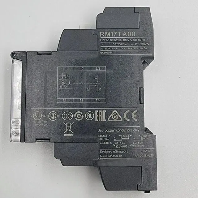 Alt view image 3 of 3 - job 3 Phases Asymetry Control Relay Fast Ship RM17TA00 0.1-10s