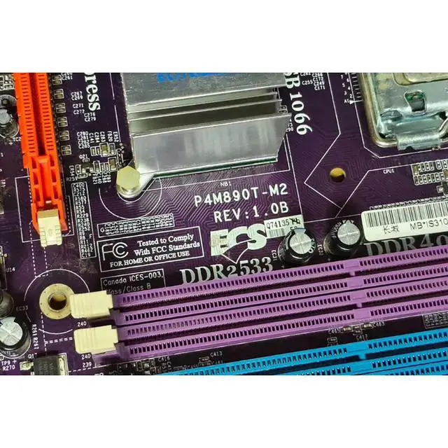 Alt view image 3 of 3 - Industrial control computer motherboard P4M890T-M2 DDR2 775 pin
