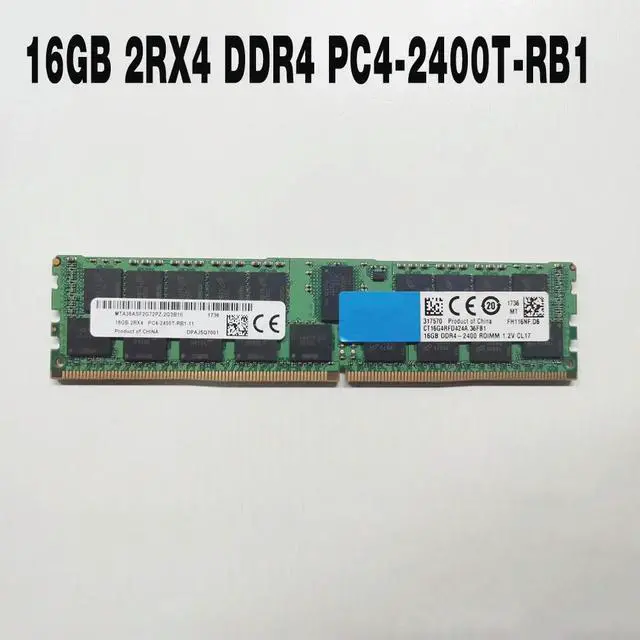 Alt view image 3 of 3 - High Reliability 1PCS RAM MTA36ASF2G72PZ-2G3B Server Memory Fast Ship 16G 16GB 2RX4 DDR4 2400 PC4-2400T-RB1