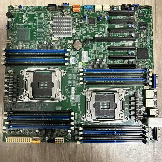 Alt view image 2 of 3 - X10DRH-i For Two-way Server E-ATX Motherboard LGA 2011 Support C612 Xeon E5-2600 v3/v4 Family DDR4 Test