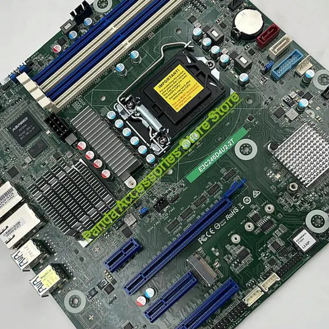 Main image of E3C246D4U2-2T Workstation Motherboard with Dual X550 10GbE Support E-2200 Network Card